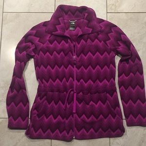NORTH FACE chevron fleece jacket